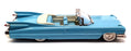 M.A.E. Models 1/43 Scale 102 - 1959 Cadillac Convertible Top Down - Lt Blue