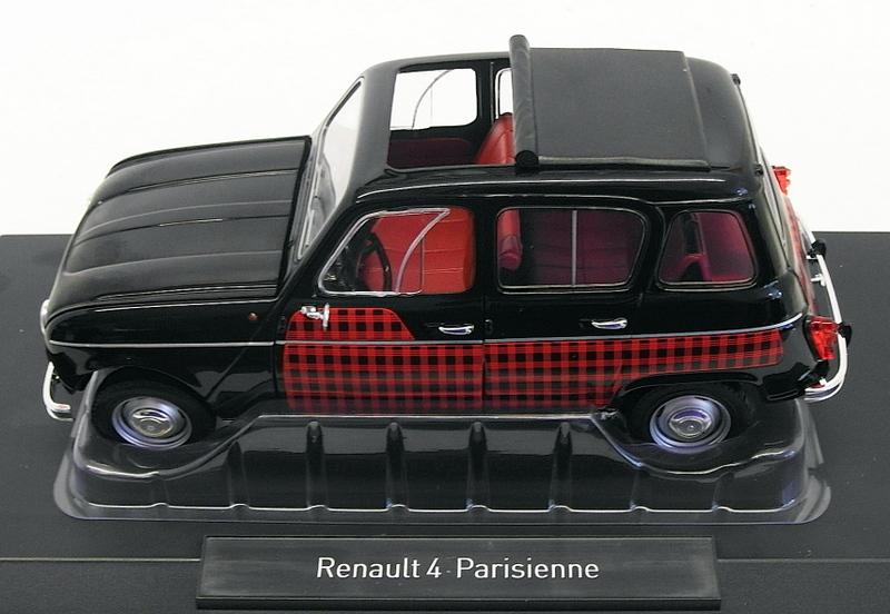 Norev 1/18 Scale Model Car 185242 - Renault 4 Parisienne - Black/Red