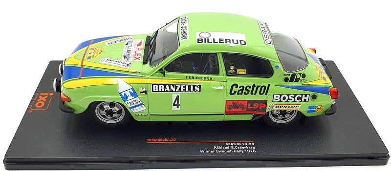 IXO 1/18 Scale 18RMC085A - SAAB 96 V4 #4 Winner Swedish Rally 1976 Eklund