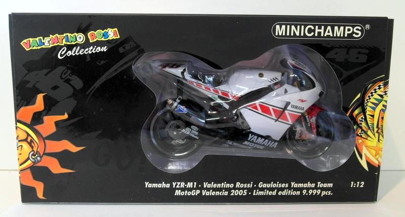Minichamps 1/12 Scale Diecast 122 053086 Yamaha YZR-M1 Gauloises Valencia Rossi