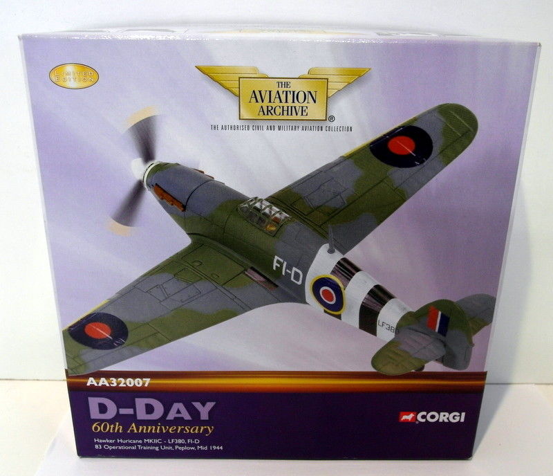 Corgi 1/72 AA32007 Hawker Hurricane MKIIC LF380 FI-D 83OP D-Day