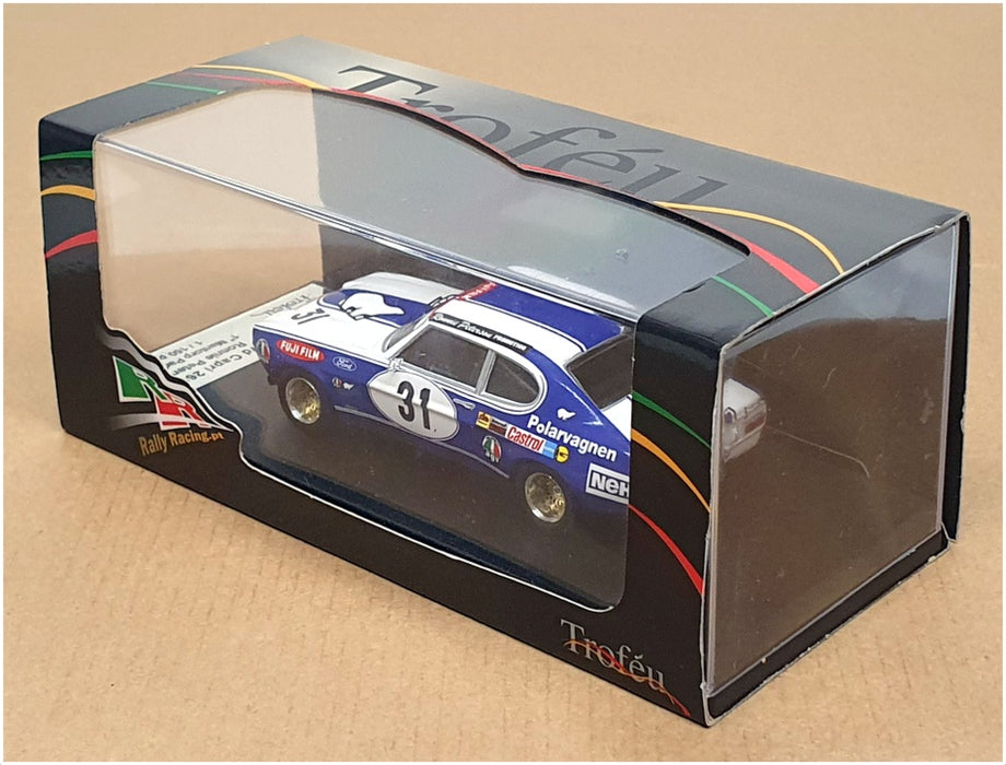 Trofeu 1/43 Scale RR.se05 - Ford Capri 2600 RS 1st Mantorp Park '72 - Blue/White