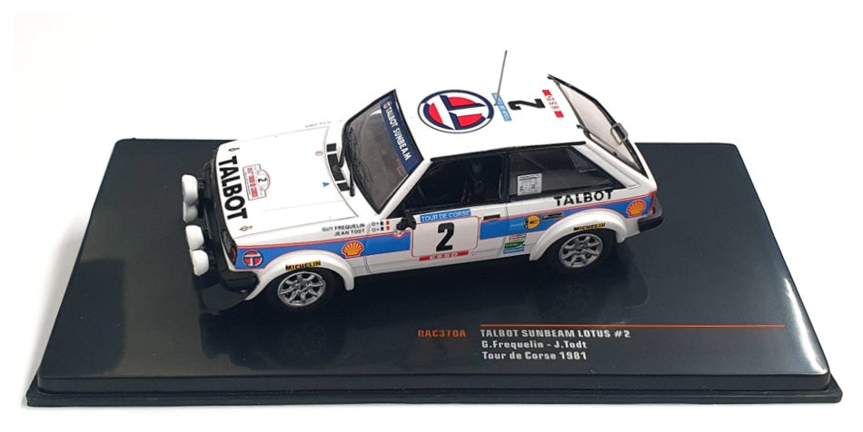 Ixo 1/43 Scale RAC370A - Talbot Sunbeam Lotus Tour de Corse 1981 - White