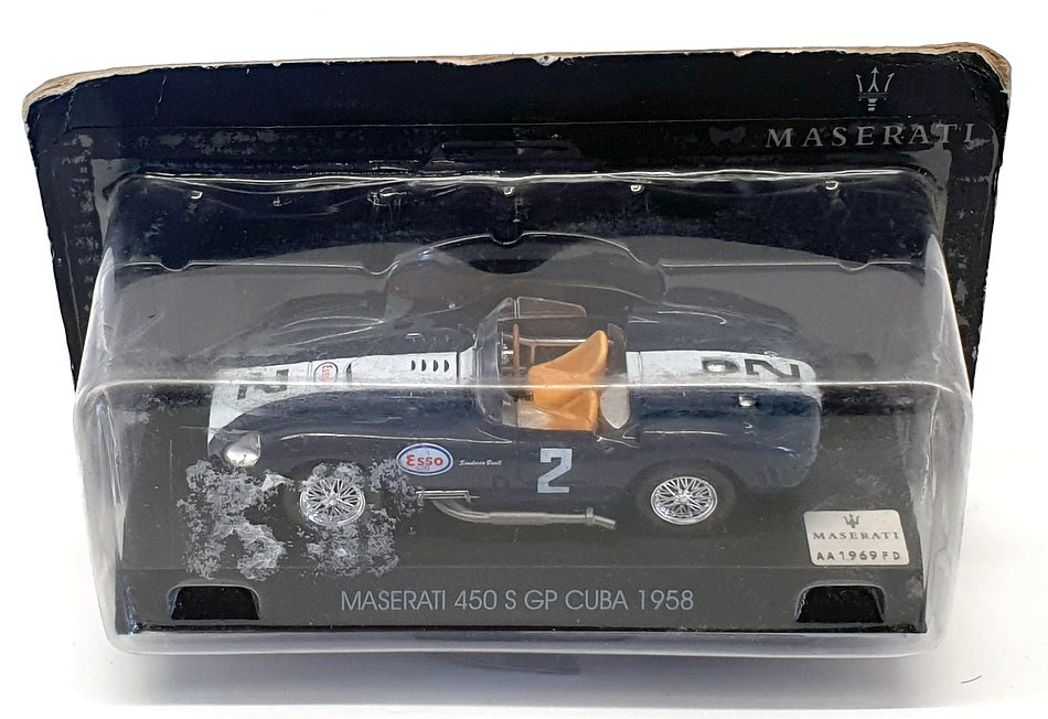 Altaya 1/43 Scale 50005 - Maserati 450 S GP #2 Cuba 1958 - Blue/White