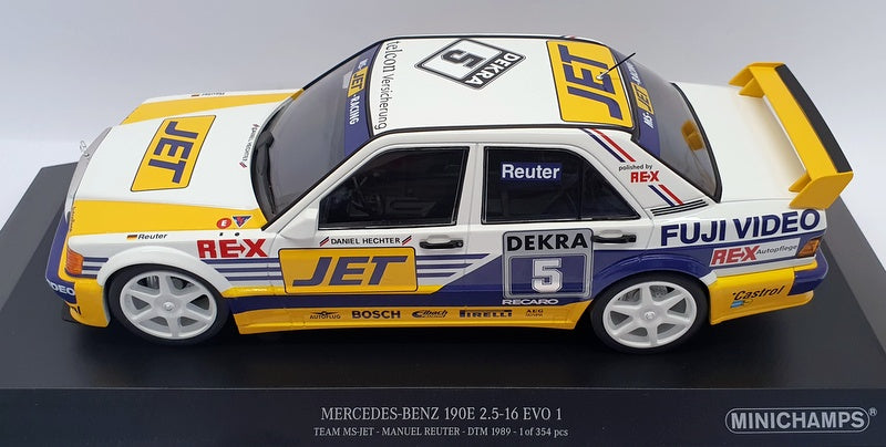 Minichamps 1/18 Scale 155 893605 -Mercedes Benz 190E 2.5-16 EVO 1 #5 Team MS-Jet