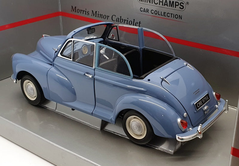 Minichamps 1/18 scale 150 137030 - Morris Minor Cabriolet - Blue