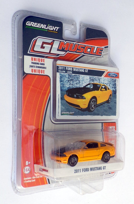 Greenlight GL Muscle 1/64 Scale 13100 - 2011 Ford Mustang GT - Yellow/Black