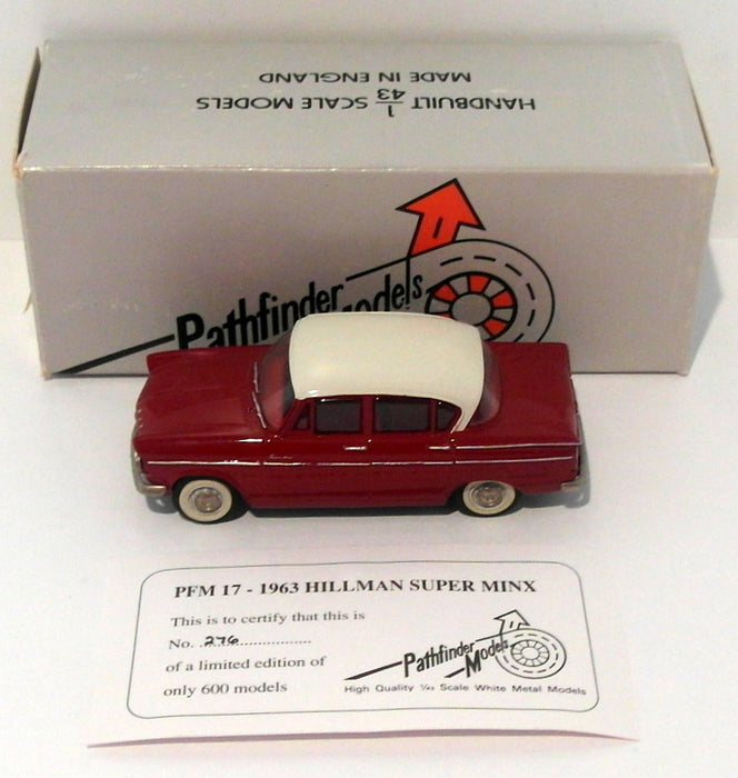 Pathfinder Models 1/43 Scale PFM17 - 1963 Hillman Super Minx Pathfinder Models 1/43 Scale PFM17 - 1963 Hillman Super Minx