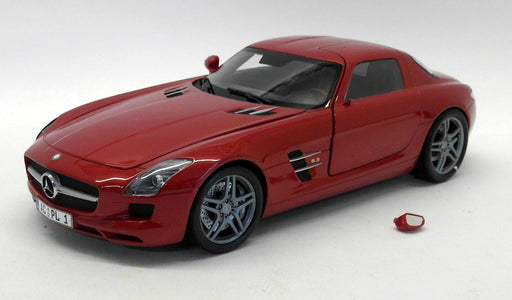 Minichamps 1/18 Scale Diecast - 100 039020 Mecedes Benz SLS AMG 2010 Red Metallic
