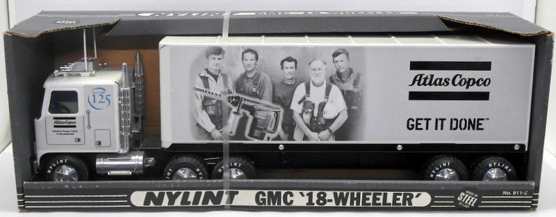 Nylint Appx 45cm Long Diecast Truck 911-2 - GMC 18 Wheeler Truck & Trailer
