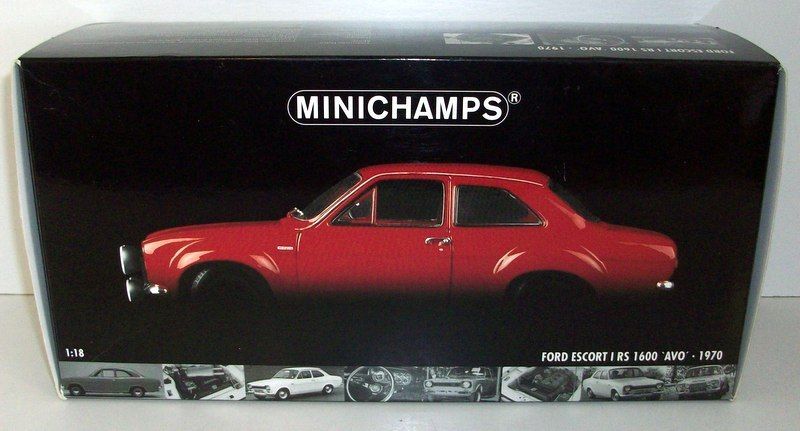 MINICHAMPS 1/18 - 100 688101 FORD ESCORT 1 RS 1600 AVO 1970 - RED ...