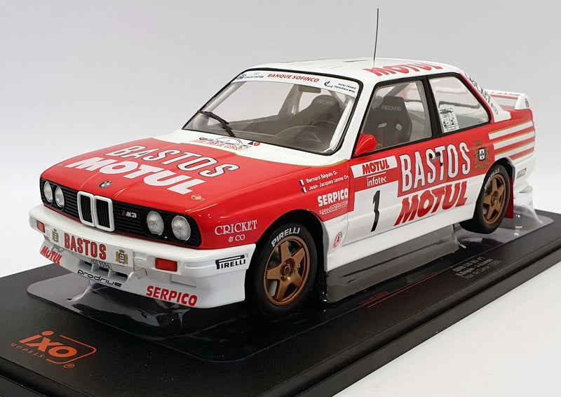 IXO 1/18 Scale Diecast 18RMC040A - BMW E30 M3 #1 Bastos Tour De Corse 1988