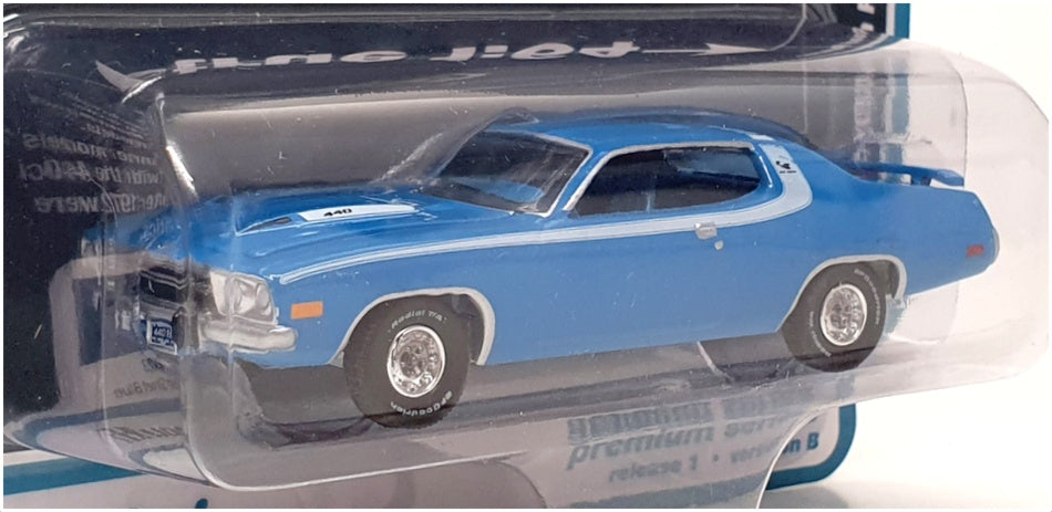 Auto World Vintage Muscle 1/64 Scale AW64352 - 1973 Plymouth Road Runner Blue