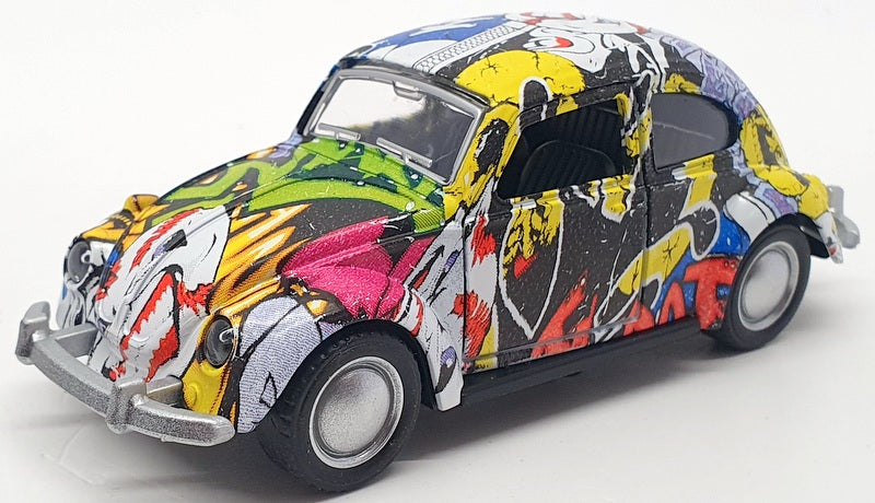 Kandy Toys 11cm Long TY4507 - Wacky Colour Cars Beetle Pull Back And Go