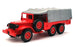 Solido 1/43 Scale 2105 - Dodge 6x6 Pompiers Fire Truck - Red/Silver