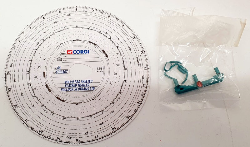 Corgi 1/50 Scale Model Truck CC13107 - Volvo F88 Sheeted Flatbed Trailer