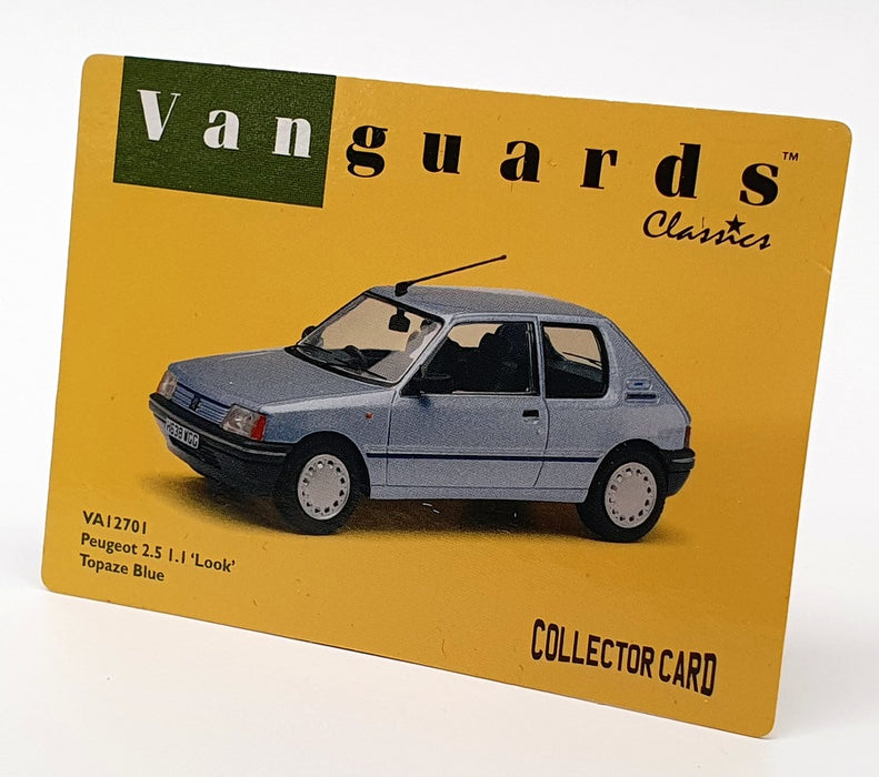 Vanguards 1/43 Scale VA12701 - Peugeot 205 1.1 "Look" - Topaze Blue