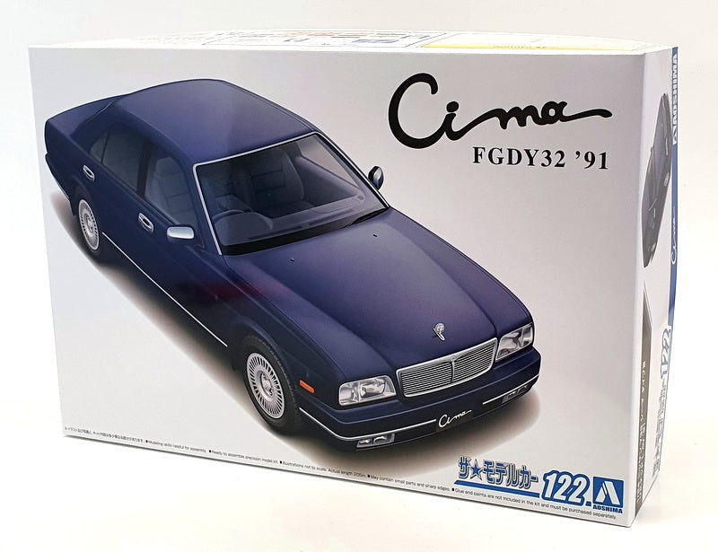 Aoshima 1/24 Scale Model Car Kit 5312800 - 1991 Nissan Y32 Cima Type