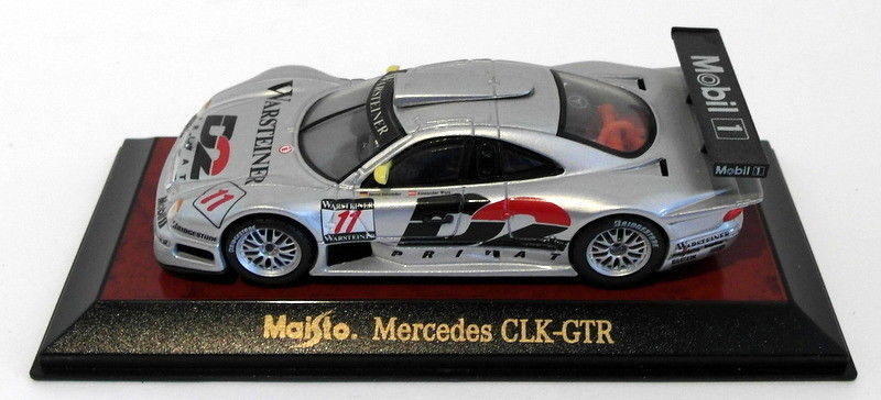 Maisto 1/43 Scale 31504 - Mercedes CLK-GTR -Silver #11