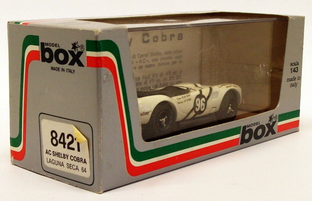 Box Model 1/43 Scale 8421 - AC Shelby Cobra - #96 Laguna Seca 1964