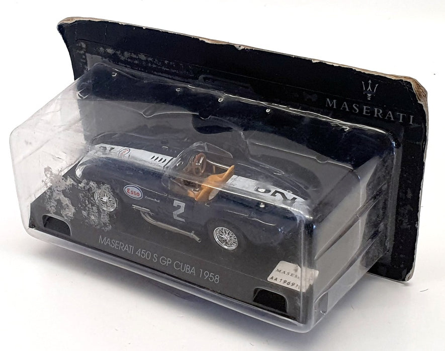Altaya 1/43 Scale 50005 - Maserati 450 S GP #2 Cuba 1958 - Blue/White