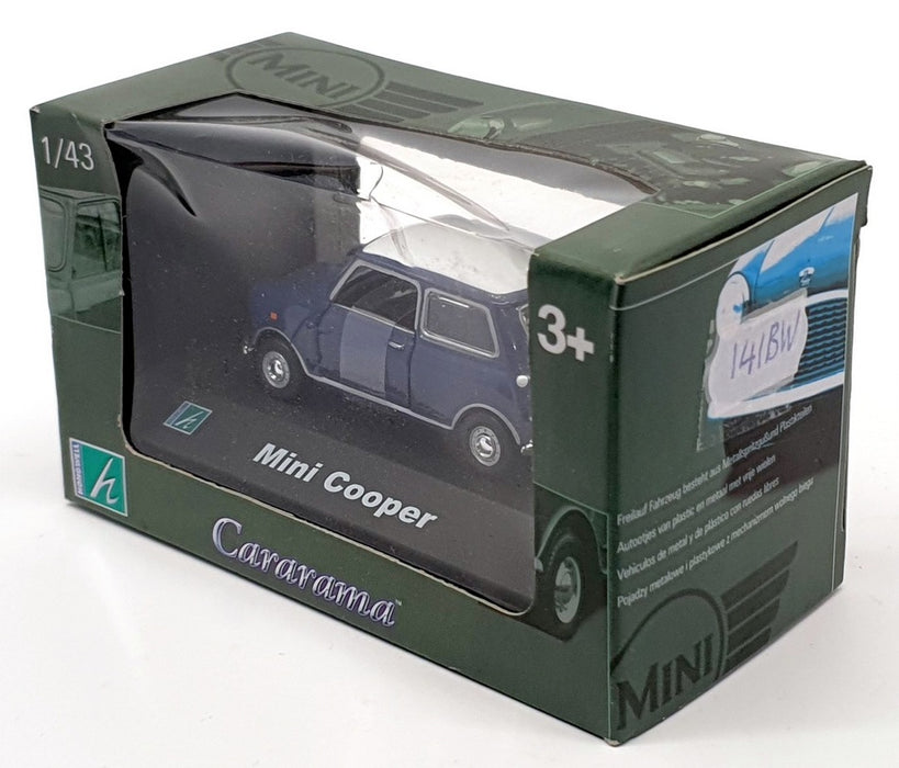 Cararama 1/43 Scale Diecast 141BW - Mini Cooper - Blue/White