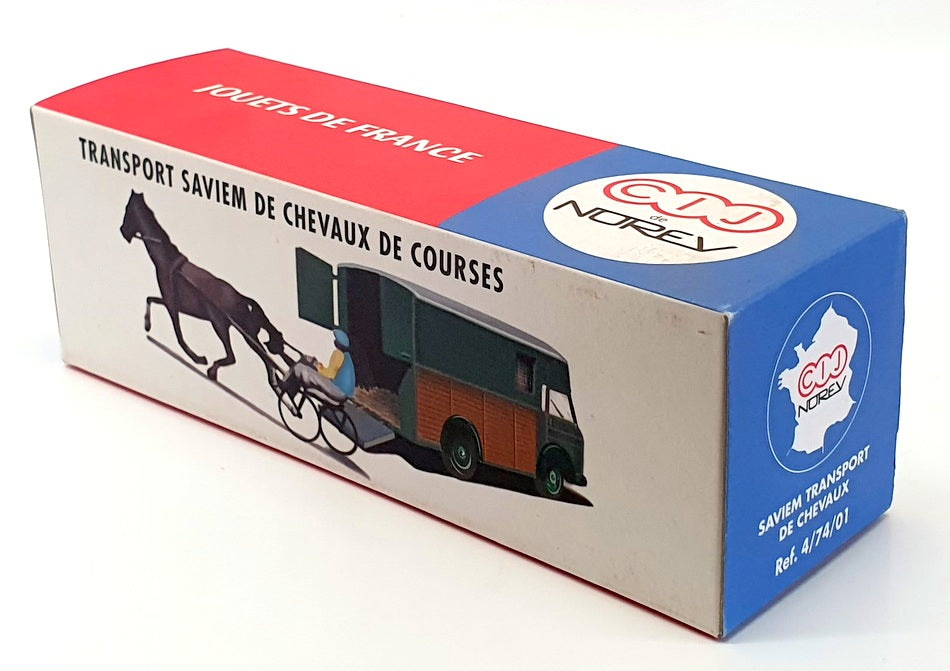 Norev 1/43 Scale 4/74/01 - Saviem Transport de Chevaux - Green
