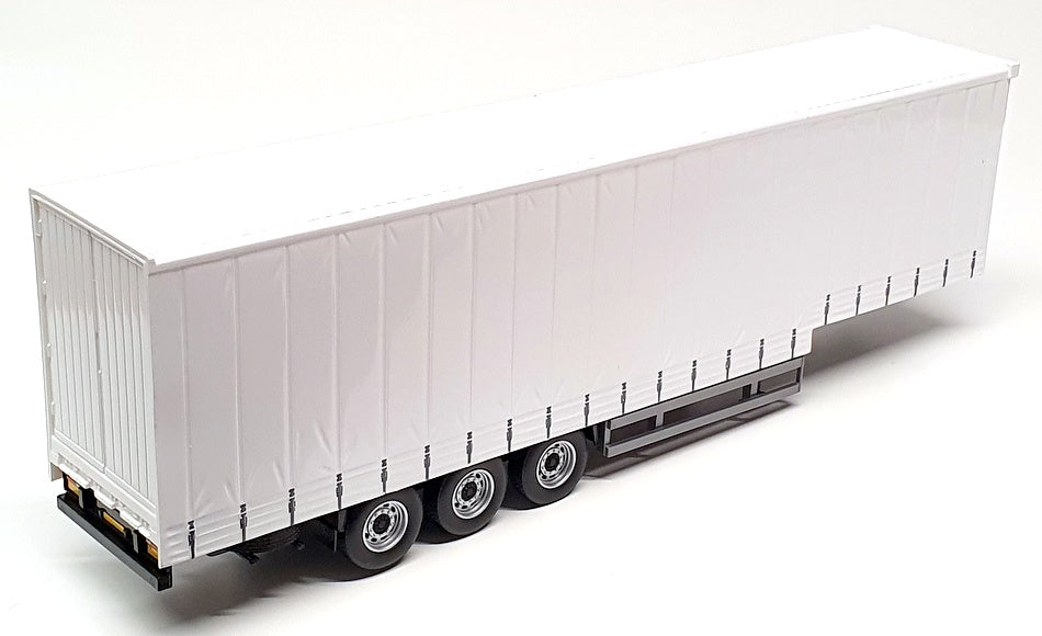 Cararama 1/50 Scale CR049 - Stepped Curtainside Trailer - White