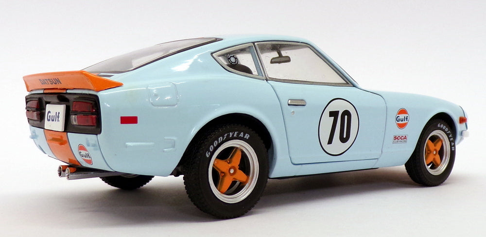 Greenlight 1/24 Scale 18302 - 1970 Bre Datsun 240Z #70 - Lt Blue/Orange