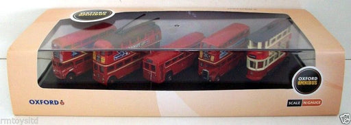 OXFORD N:GAUGE - NSET02 FIVE PIECE BUS SET INC TRAM / TROLLEYBUS ETC
