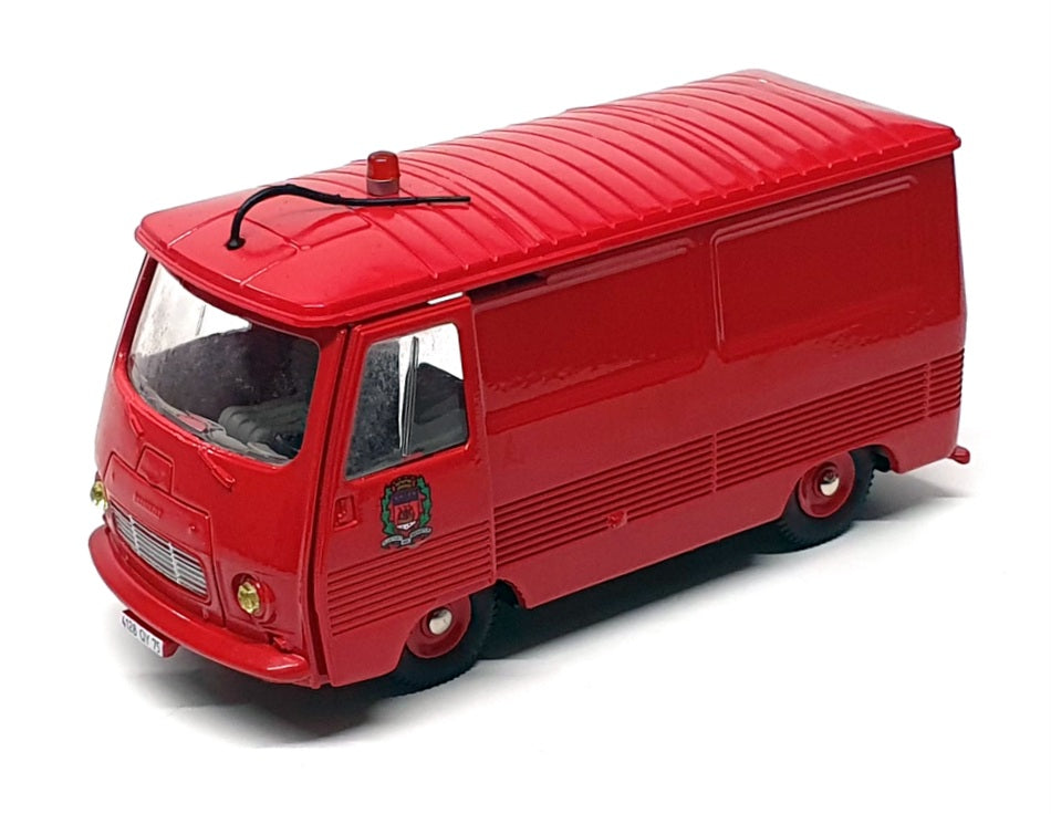 Atlas Dinky Toys Appx 12cm Long 570P - Peugeot J7 Fourgon Pompiers Van - Red