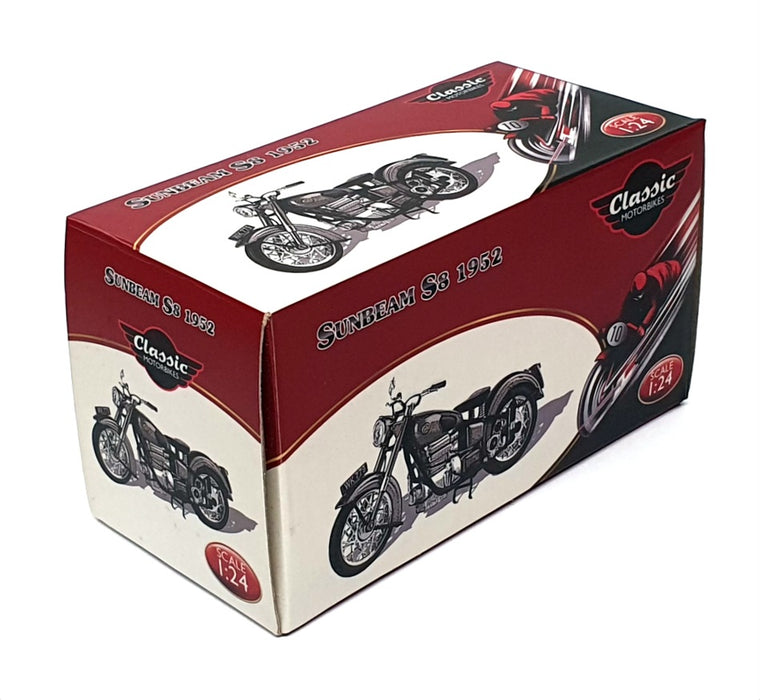 Atlas Editions 1/24 Scale 4 658 119 - 1952 Sunbeam S8 Motorbike - Grey