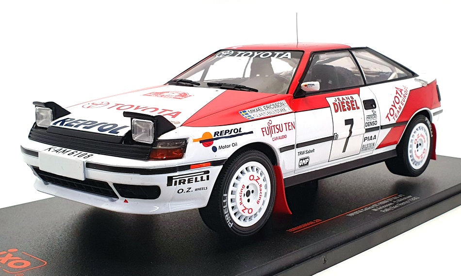 Ixo 1/18 Scale 18RMC069B.20 Toyota Celica GT San Remo 1990 #7 Ericsson/Billstam