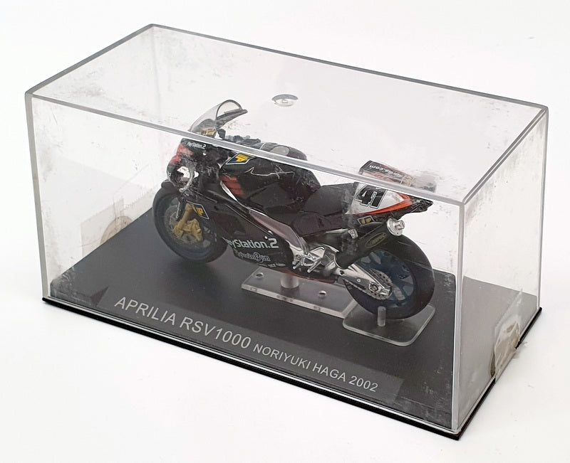 Ixo Models 1/24 Scale IB22 - Aprilia RSV1000 - #41 N.Haga - Black