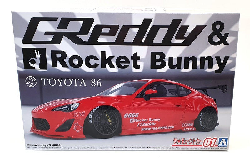 Aoshima 1/24 Scale Car Kit 8623400 - 2012 Toyota 86 ZN6 Greddy & Rocket Bunny