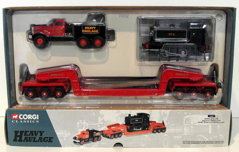 Corgi 1/50 Scale 31007 Diamond T Ballast With Girder Trailer & Locomotive Annis