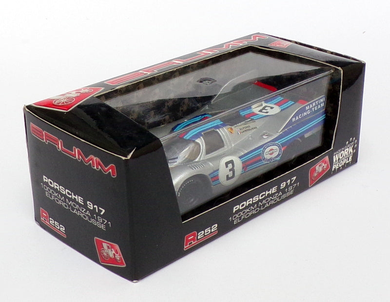 Brumm 1/43 Scale R252 - Porsche 917 #3 1000Km Monza 1971