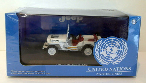 Greenlight 1/43 Scale diecast - 86308 United Nations Will'ys Jeep white