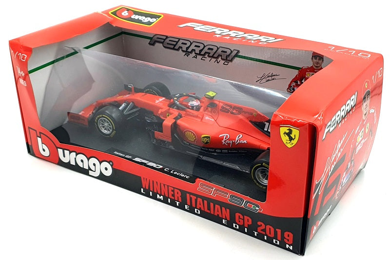 Burago 1/18 Scale Diecast #18-16810 - Ferrari SF90  C.Leclerc Winner Italian GP