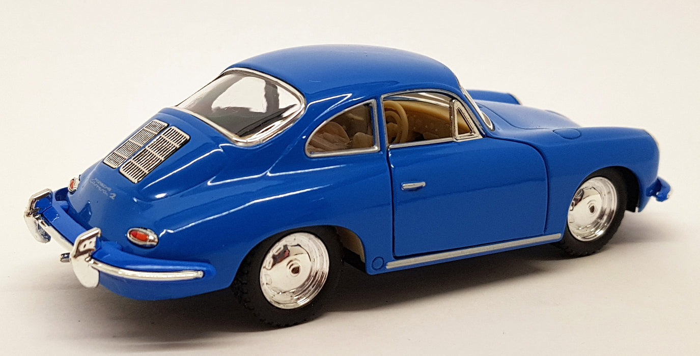 Porsche 356B Carrera 2 - Blue - Kinsmart Pull Back & Go Car