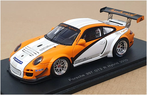 Spark 1/43 Scale S2088 - 2010 Porsche 997 GT3 R Hybrid - Orange/White