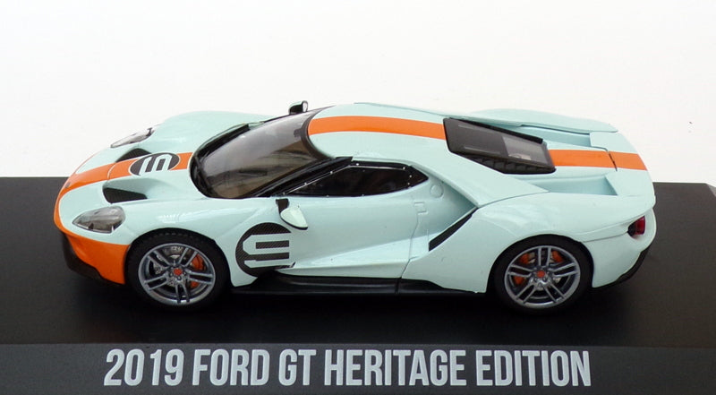 Greenlight 1/43 Scale 86159 - 2019 Ford GT Heritage Edition - Blue/Orange #9