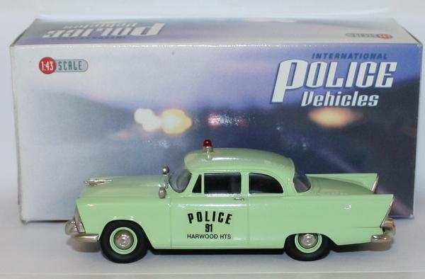 Brooklin Models 1/43 Scale IPV21 - 1956 Plymouth Plaza - Harwood Heights Police