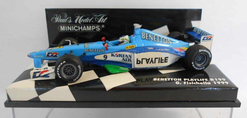 Minichamps F1 1/43 Scale - 430 990009 BENNETTON PLAYLIFE B199 G.FISICHELLA