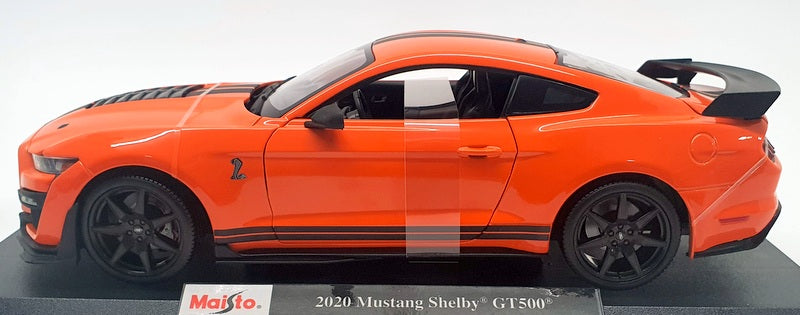 Maisto 1/18 Scale Model Car 46629 - 2020 Mustang Shelby GT500 - Orange