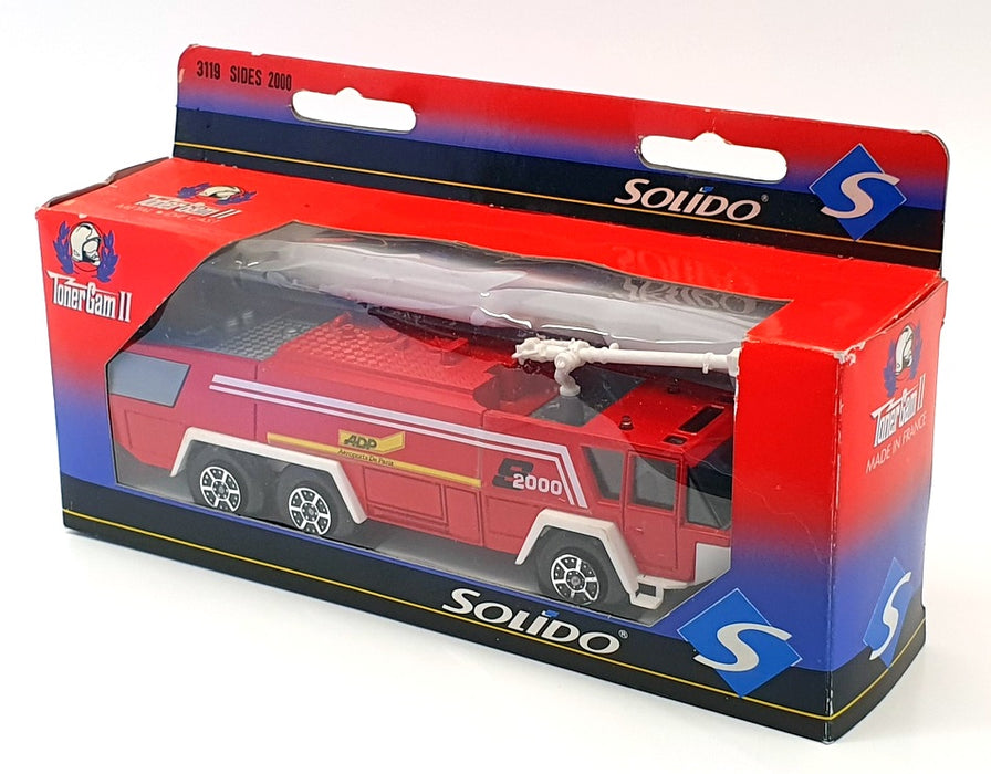 Solido Toner Gam II 1/63 Scale 3119 - Sides 2000 Fire Engine Cannon - Red