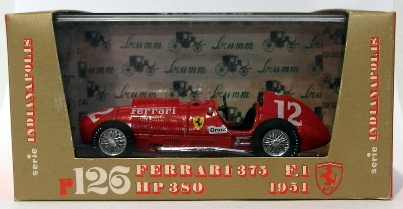 Brumm Models 1/43 Scale R126 - Ferrari 375 HP380 #12 F1 1951