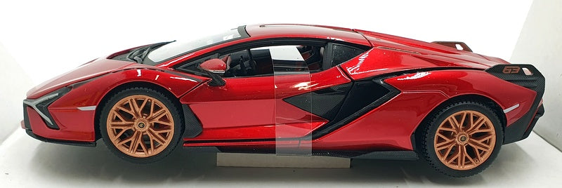 Burago 1/24 Scale Diecast #18-21099 - Lamborghini Sian FKP 37 - Met Red