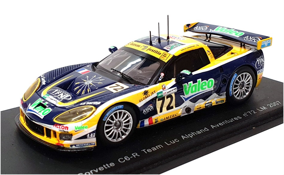 Spark 1/43 Scale Resin S0168 - Corvette C6-R - #72 Le mans 2007 - Blue/Yellow