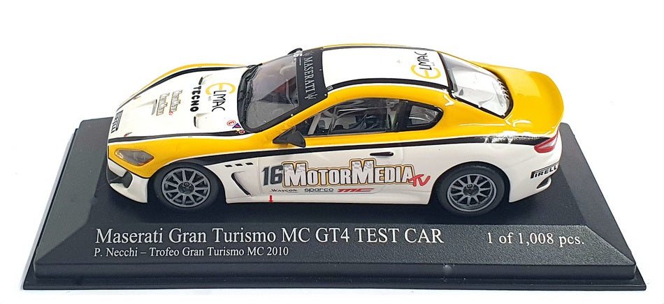 Minichamps 1/43 Scale 400 101216 - Maserati Gran Turismo MC GT4 Test Car 2010
